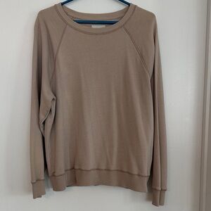 American Eagle Outfitters Men's Beige Crewneck Sweater